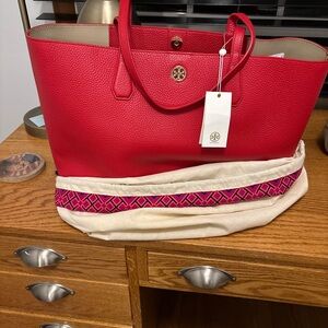 Tory Burch Brody Red Tote
